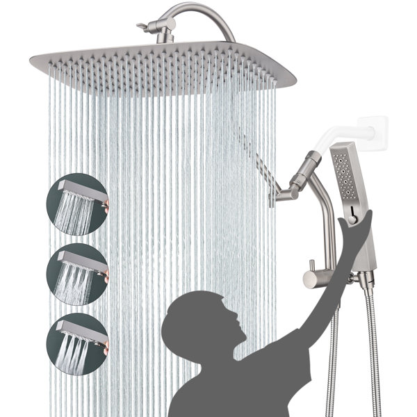 GPromise Allmetal Dual Shower Head with Massage Mode Equipped Wayfair